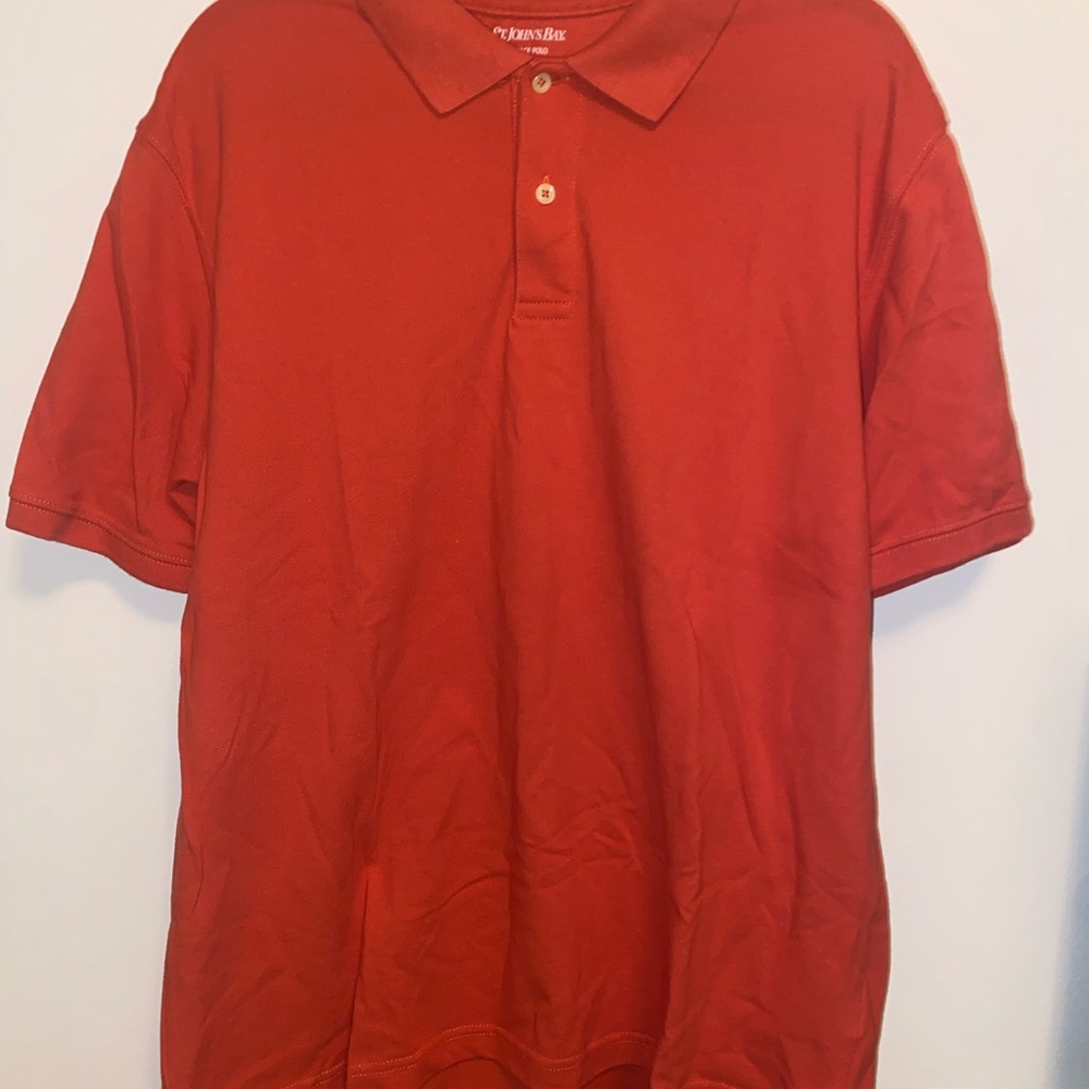 St. John's Bay Men's Polo Shirt - Vibrant Orange
